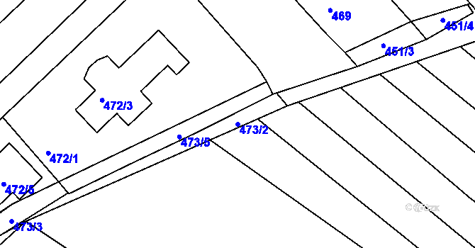 Parcela st. 473/2 v KÚ Ždánice, Katastrální mapa