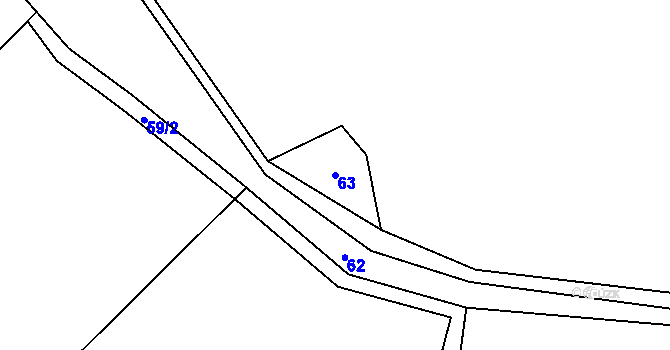 Parcela st. 63 v KÚ Karasín, Katastrální mapa