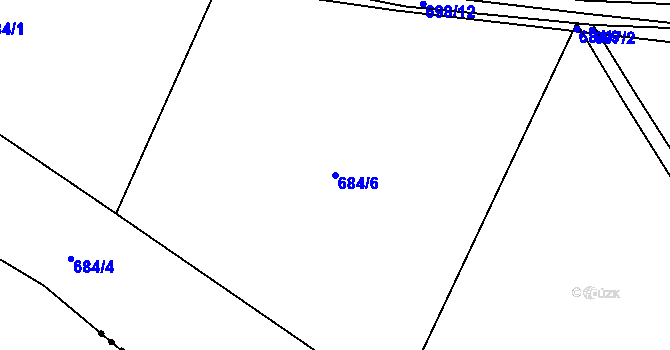 Parcela st. 684/6 v KÚ Ždánice u Bystřice nad Pernštejnem, Katastrální mapa