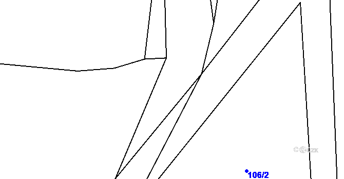 Parcela st. 99/2 v KÚ Ždánov, Katastrální mapa