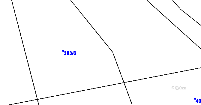 Parcela st. 383/7 v KÚ Ždánov, Katastrální mapa