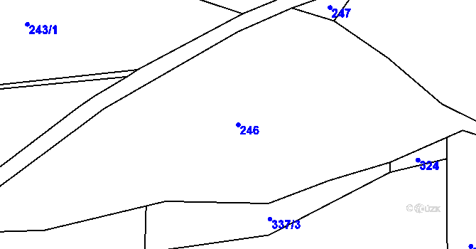 Parcela st. 246 v KÚ Ždánov, Katastrální mapa