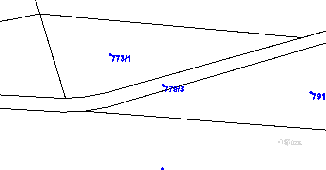 Parcela st. 779/3 v KÚ Ždánov, Katastrální mapa