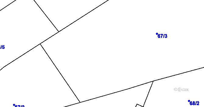 Parcela st. 67/4 v KÚ Ždánov, Katastrální mapa