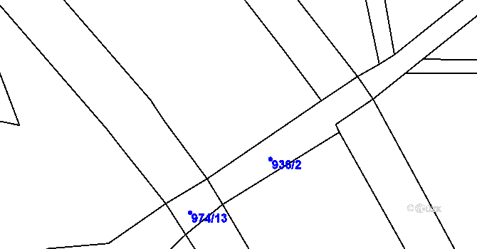 Parcela st. 791/1 v KÚ Ždánov, Katastrální mapa