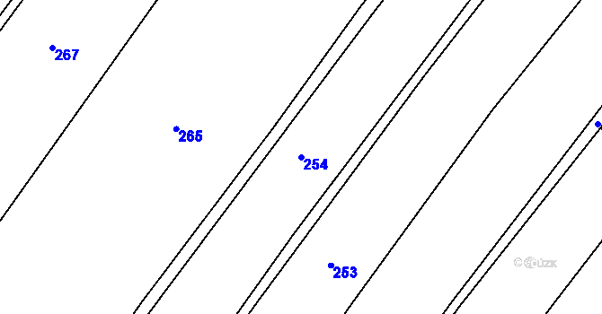 Parcela st. 254 v KÚ Žďár u Mnichova Hradiště, Katastrální mapa