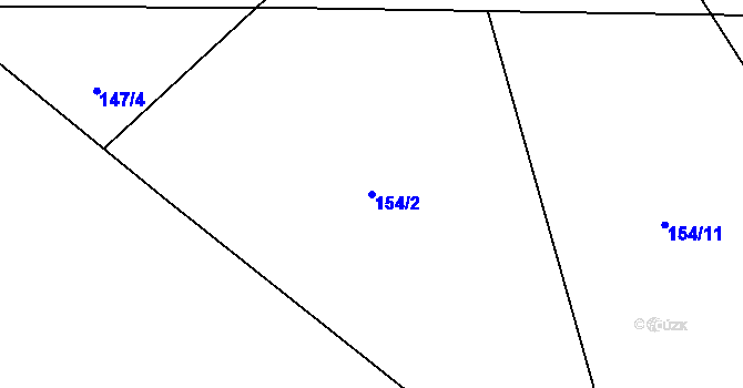 Parcela st. 154/2 v KÚ Žehrov, Katastrální mapa