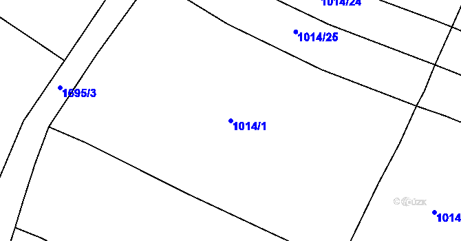 Parcela st. 1014/1 v KÚ Žďár u Rakovníka, Katastrální mapa
