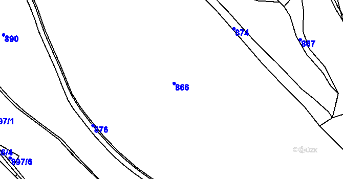 Parcela st. 545/4 v KÚ Kruh v Podbezdězí, Katastrální mapa