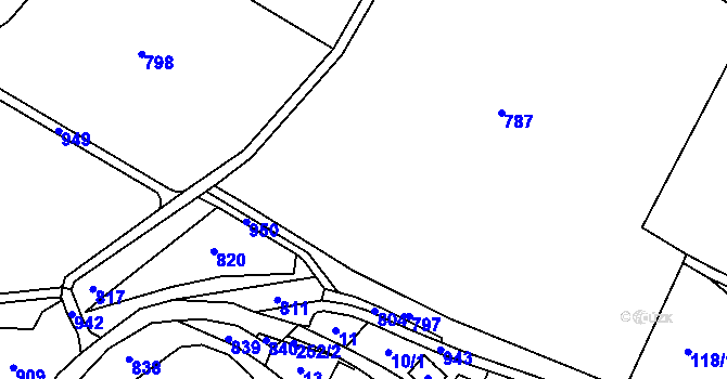 Parcela st. 203/10 v KÚ Kruh v Podbezdězí, Katastrální mapa