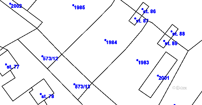 Parcela st. 573/10 v KÚ Žďár v Podbezdězí, Katastrální mapa