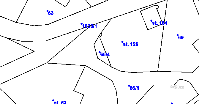Parcela st. 66/4 v KÚ Žďár nad Metují, Katastrální mapa