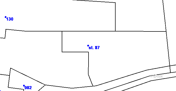Parcela st. 87 v KÚ Žďár nad Metují, Katastrální mapa