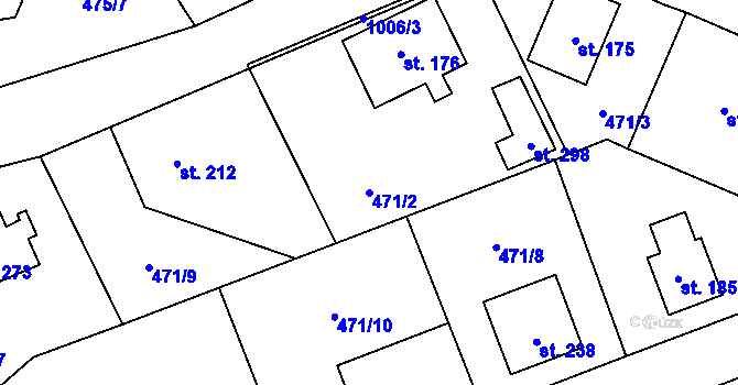 Parcela st. 471/2 v KÚ Žďár nad Metují, Katastrální mapa