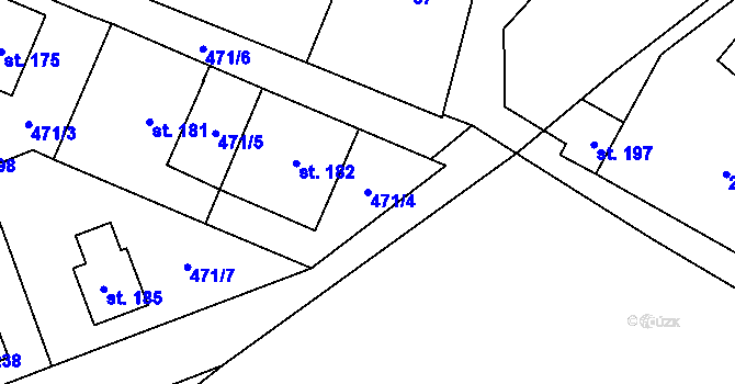 Parcela st. 471/4 v KÚ Žďár nad Metují, Katastrální mapa