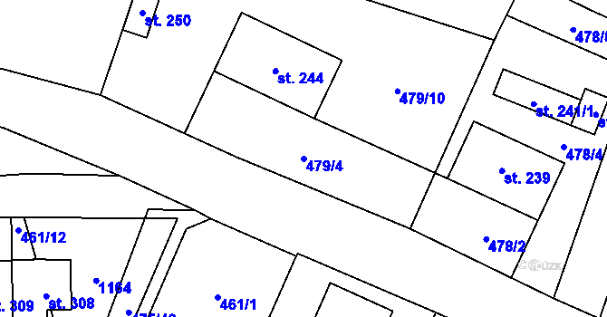 Parcela st. 479/4 v KÚ Žďár nad Metují, Katastrální mapa