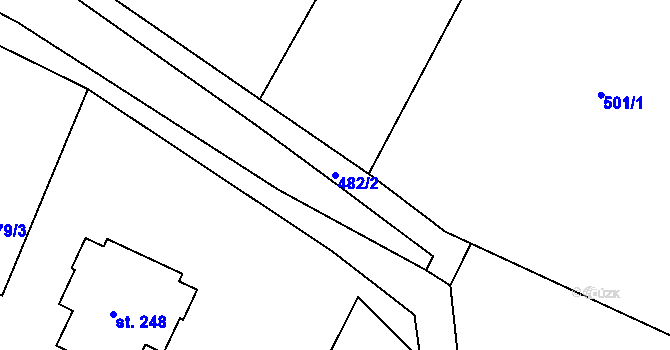 Parcela st. 482/2 v KÚ Žďár nad Metují, Katastrální mapa