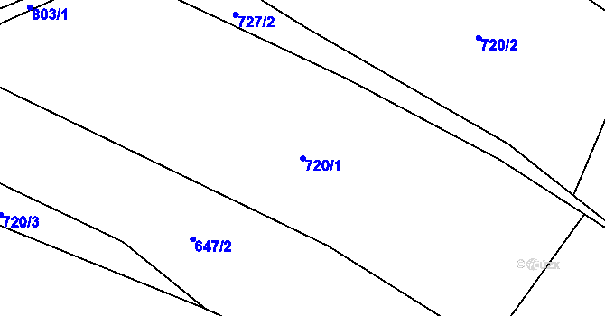Parcela st. 720/1 v KÚ Žďár nad Metují, Katastrální mapa