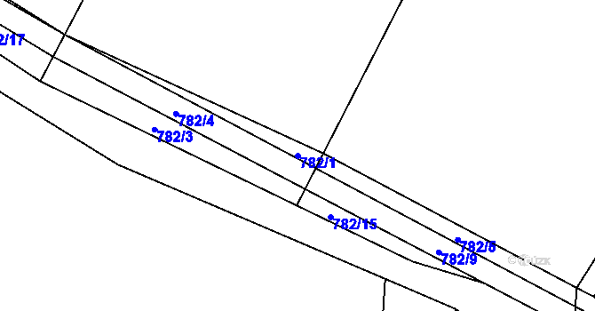Parcela st. 782/1 v KÚ Žďár nad Metují, Katastrální mapa