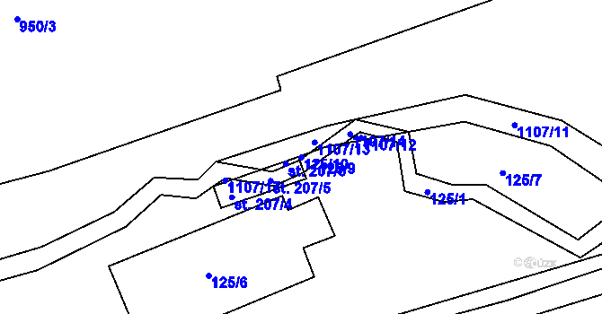 Parcela st. 125/10 v KÚ Žďár nad Metují, Katastrální mapa