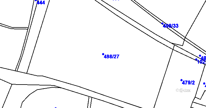 Parcela st. 498/27 v KÚ Žďár nad Metují, Katastrální mapa