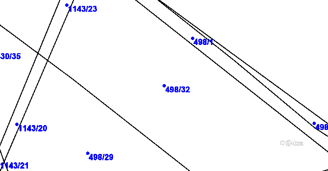 Parcela st. 498/32 v KÚ Žďár nad Metují, Katastrální mapa