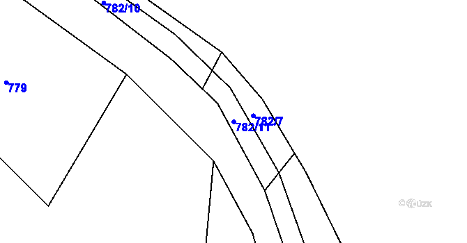 Parcela st. 782/11 v KÚ Žďár nad Metují, Katastrální mapa