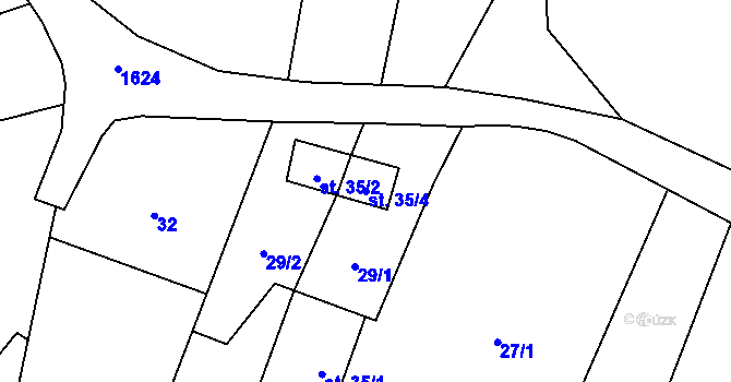 Parcela st. 35/4 v KÚ Žďár u Blanska, Katastrální mapa