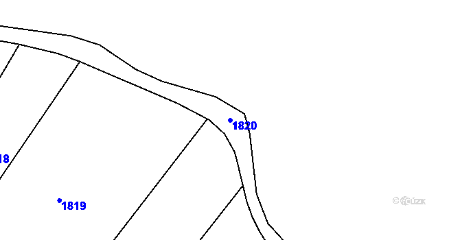 Parcela st. 1820 v KÚ Žďár u Blanska, Katastrální mapa