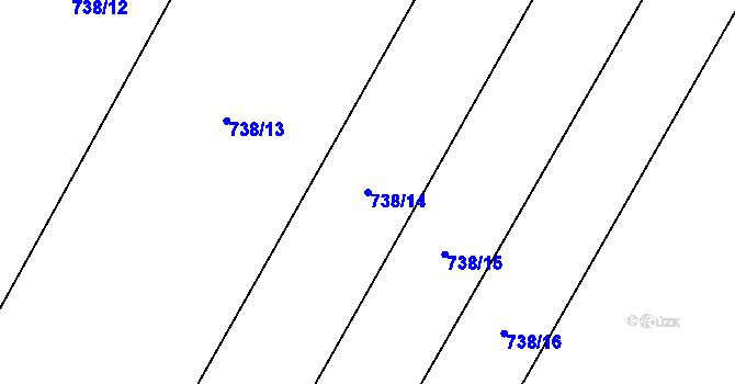 Parcela st. 738/14 v KÚ Žďár nad Orlicí, Katastrální mapa