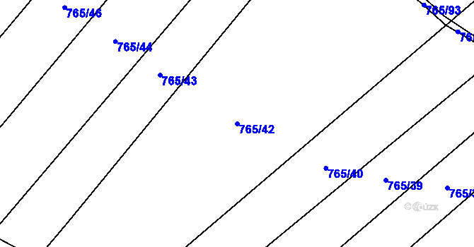 Parcela st. 765/42 v KÚ Žďár nad Orlicí, Katastrální mapa