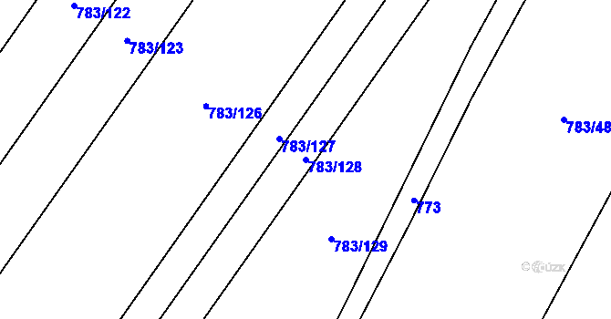 Parcela st. 783/128 v KÚ Žďár nad Orlicí, Katastrální mapa