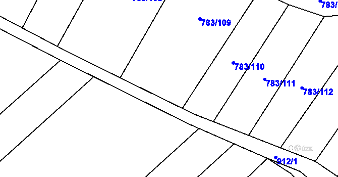 Parcela st. 783/236 v KÚ Žďár nad Orlicí, Katastrální mapa