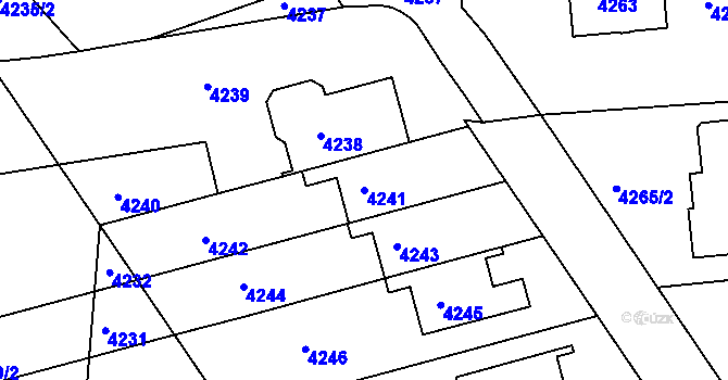 Parcela st. 4241 v KÚ Město Žďár, Katastrální mapa