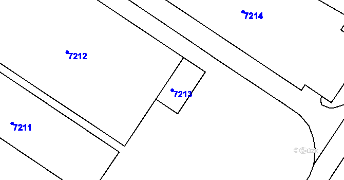 Parcela st. 7213 v KÚ Město Žďár, Katastrální mapa