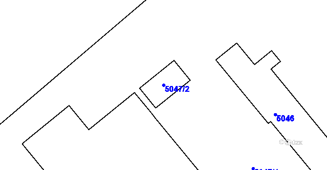 Parcela st. 5047/2 v KÚ Město Žďár, Katastrální mapa