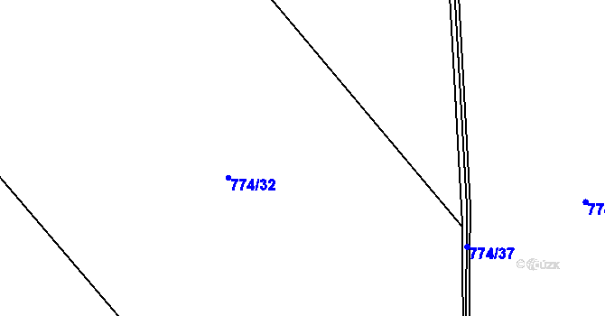 Parcela st. 774/31 v KÚ Zámek Žďár, Katastrální mapa