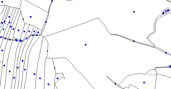 Parcela st. 205/2 v KÚ Víckov, Katastrální mapa