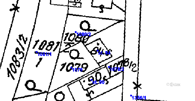 Parcela st. 84 v KÚ Žďárec, Katastrální mapa