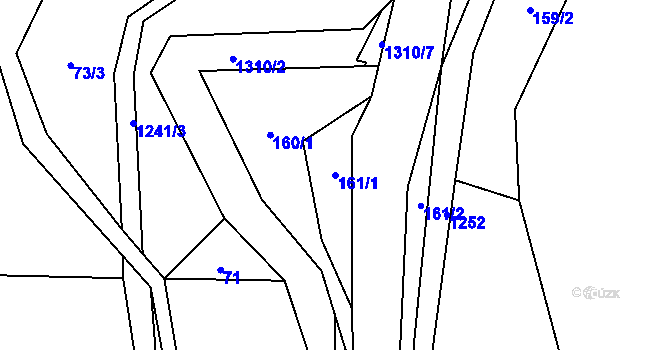 Parcela st. 161/1 v KÚ Žďárec u Skutče, Katastrální mapa