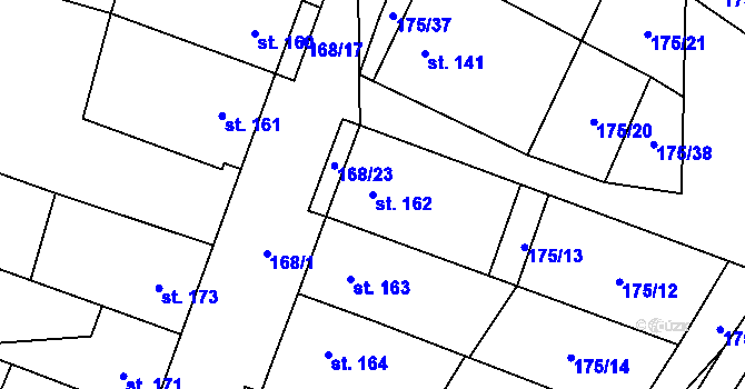 Parcela st. 162 v KÚ Žďárná, Katastrální mapa