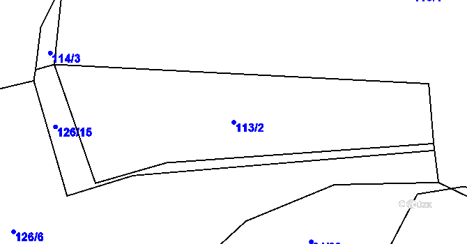Parcela st. 113/2 v KÚ Smederov, Katastrální mapa