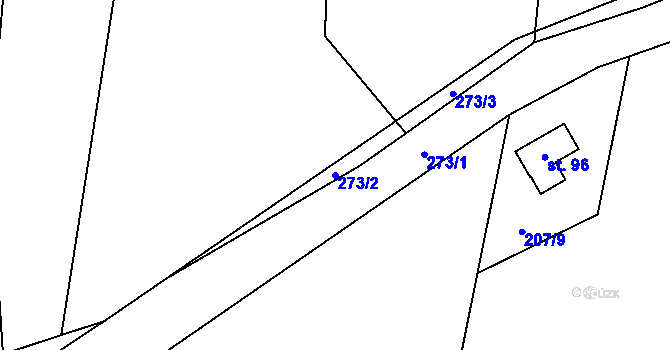 Parcela st. 273/2 v KÚ Smederov, Katastrální mapa
