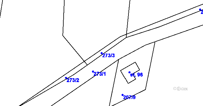 Parcela st. 273/3 v KÚ Smederov, Katastrální mapa