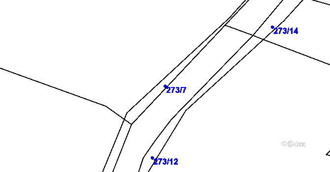 Parcela st. 273/7 v KÚ Smederov, Katastrální mapa