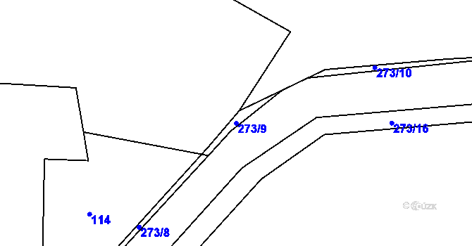 Parcela st. 273/9 v KÚ Smederov, Katastrální mapa