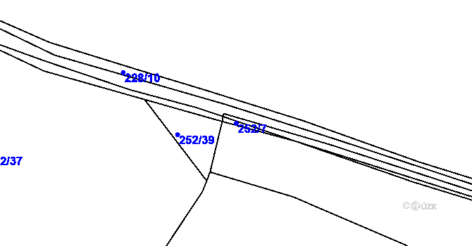 Parcela st. 252/7 v KÚ Smederov, Katastrální mapa