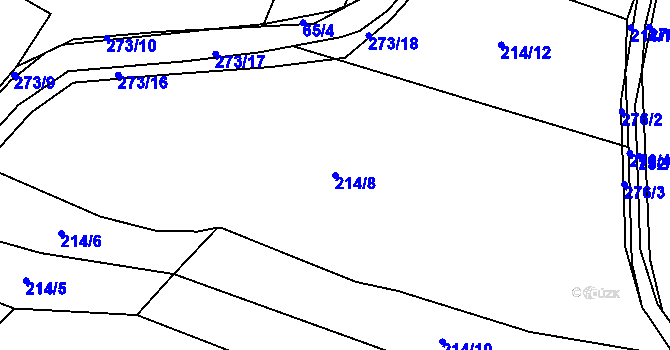 Parcela st. 214/8 v KÚ Smederov, Katastrální mapa