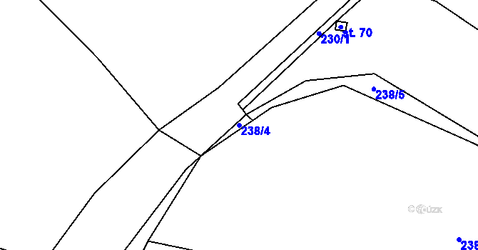 Parcela st. 238/4 v KÚ Smederov, Katastrální mapa