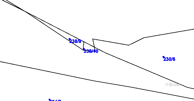 Parcela st. 238/11 v KÚ Smederov, Katastrální mapa